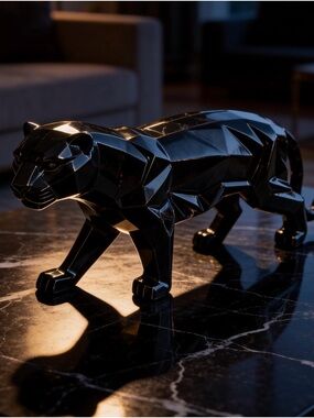 Vintage Animal Black Panther Free Standing Collectible Decor Figurine